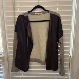 Burning torch leather cardigan jacket size medium